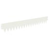 vidaXL Nurmireunus 10 pcs 103 x 15 cm metalli valkoinen