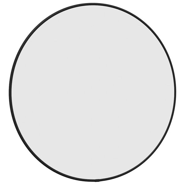 vidaXL Seinäpeili musta Ø 50 cm pyöreä
