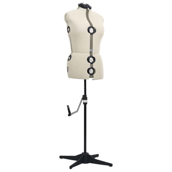 vidaXL Säädettävä mallinukke nainen kerma M koko 40-46