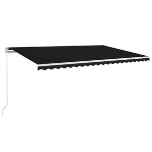 vidaXL Sis&auml;&auml;nkelattava markiisi LED-valo 500x350 cm antrasiitti