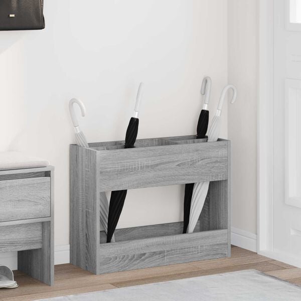 vidaXL Aurinkovarjojalusta Harmaa Sonoma 65 x 24 x 50 cm Tekninen puu