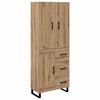 vidaXL Korkea kaappi 2 kpl Artisan tammi 69,5 x 34 x 180 cm