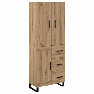 vidaXL Korkea kaappi 2 kpl Artisan tammi 69,5 x 34 x 180 cm