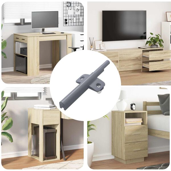 vidaXL Pehme&auml; sulkeutuva vaimennin 1161 pcs Harmaa 125 x 47 x 15 mm PP