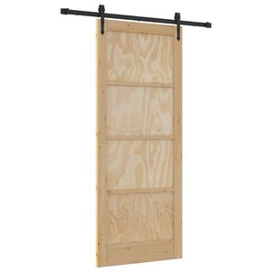 vidaXL Liukuovi ORKDAL Luonnollinen 86 x 211 cm T&auml;ysi m&auml;nty