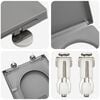 vidaXL WC-istuin Harmaa 49 x 36 x 4 cm Duroplast