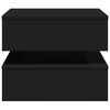vidaXL Sohvap&ouml;yt&auml; LED-valoilla musta 50x50x40 cm