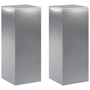 vidaXL Kasviteline 2 pcs Hopea 40 x 40 x 100 cm Ruostumaton ter&auml;s