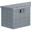 vidaXL Alumiinilaatikko puolisuunnikas 70x24x42 cm hopea