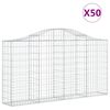 vidaXL Kaarevat kivikorit 50 kpl 200x30x100/120 cm galvanoitu rauta