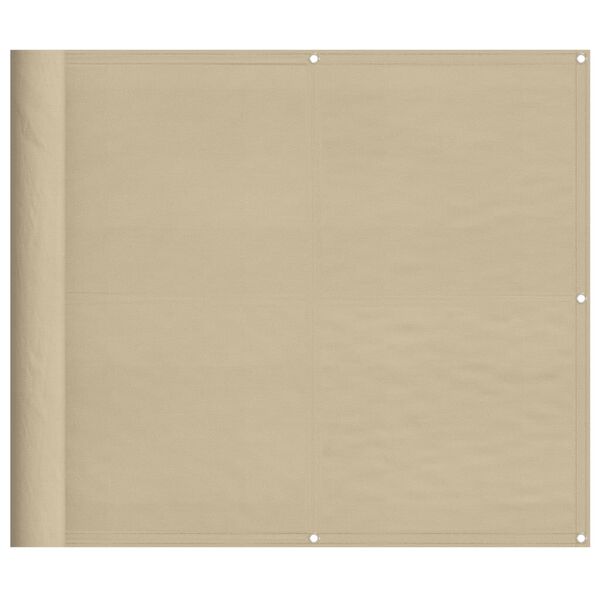 vidaXL Parvekesuoja beige 90x1000 cm 100% polyesteri Oxford polyesteri