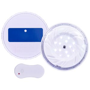 vidaXL Upotettava kelluva uima-altaan LED-valaisin kaukos&auml;&auml;din valk.