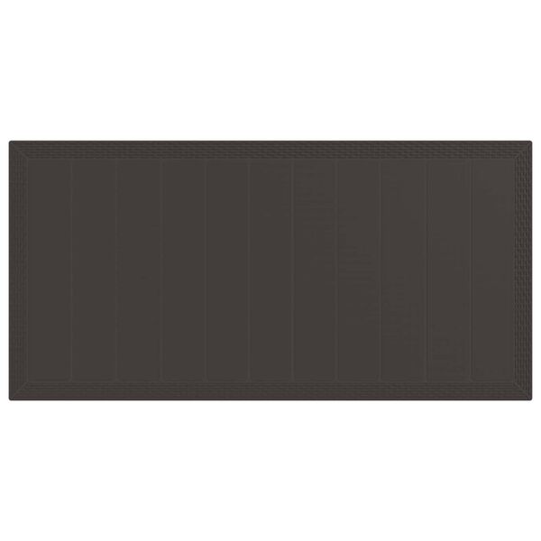 vidaXL Piharuokailu setti 9 pcs Ruskea Polypropeeni