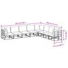 vidaXL Puutarhasohva Setti tyynyllä 8 pcs Musta Alumiini