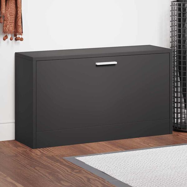 vidaXL Kenk&auml;penkki musta 80x24x45 cm tekopuu