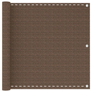 vidaXL Parvekkeen Verho Ruskea 75 x 700 cm HDPE ja alumiini