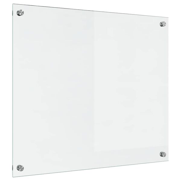 vidaXL Keittiön suojapaneeli Läpinäkyvä 70 x 60 cm karkaistu lasi