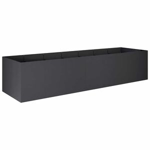 vidaXL Puutarha ruukku Musta 280 x 80 x 60 cm Kylm&auml;valssattu ter&auml;s