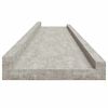 vidaXL Sein&auml;hyllyt 4 kpl betoninharmaa100x9x3 cm