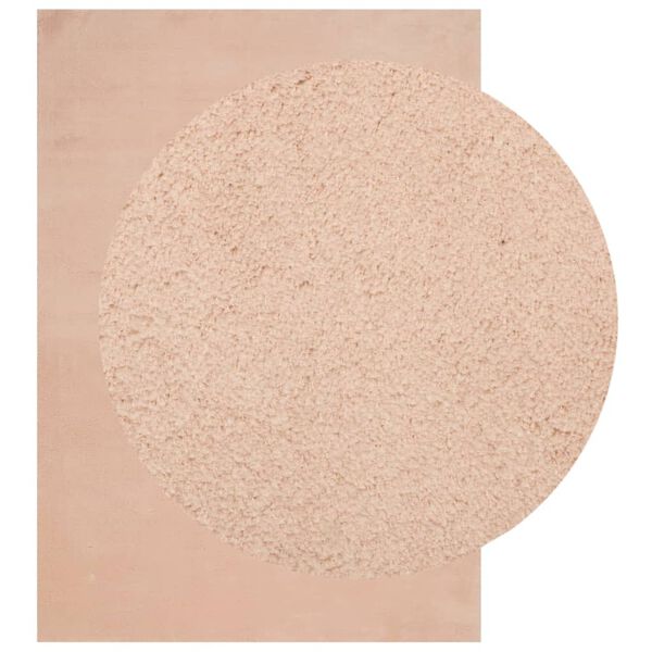 vidaXL Matto HUARTE lyhytnukkainen ja pestävä Poskipuna 120x170 cm