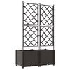 vidaXL Puutarha ruukku 2 pcs Ruskea 80 x 40 x 143 cm Ter&auml;s