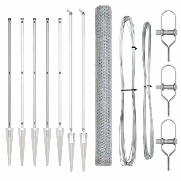 vidaXL Aitalatu Hopea 10 x 1,6 m (25 mm verkko) Ter&auml;s
