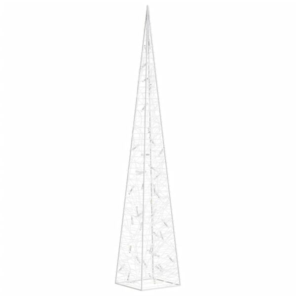 vidaXL LED-koristevalokartio kylmä valkoinen akryyli 90 cm