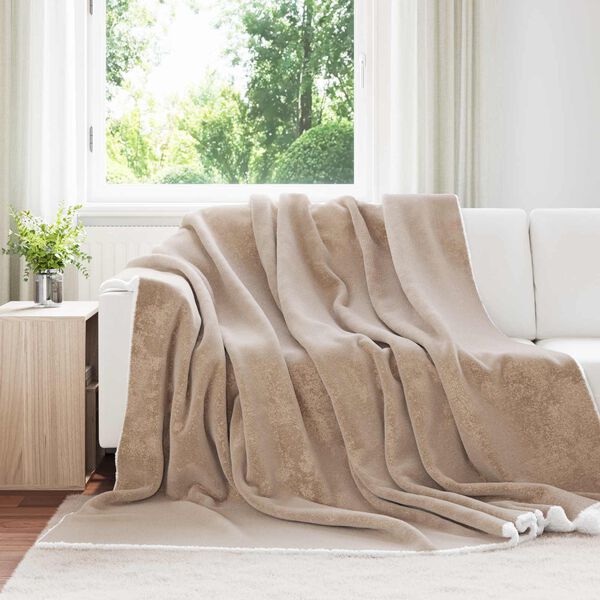 vidaXL Heittoviltti Camel 220 x 240 cm Fleese