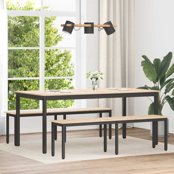 vidaXL Penkki Luonnollinen 160 x 35 x 45 cm Massiivinen m&auml;nty