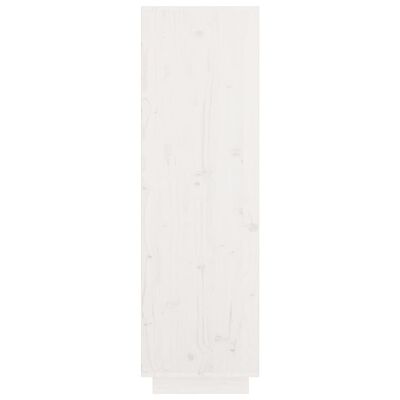 vidaXL Kaappi valkoinen 74x35x117 cm täysi mänty