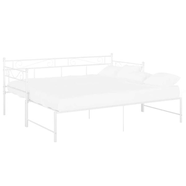 vidaXL Vuodesohvan runko valkoinen metalli 90x200 cm