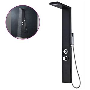 vidaXL Suihkupaneelij&auml;rjestelm&auml; Alumiini matta musta