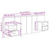 vidaXL Pääty kaapilla laatikon kanssa 3 pcs Artisan tammi Tekninen puu