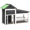vidaXL Koiratarha harmaa 143x60,5x109 cm t&auml;ysi m&auml;nty