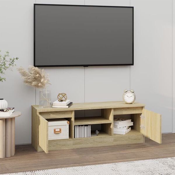 vidaXL TV-taso ovella Sonoma tammi 102x30x36 cm