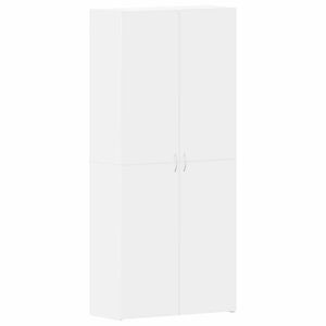vidaXL Kenk&auml;kaappi 80 x 35.5 x 180 cm Tekninen puu Valkoinen