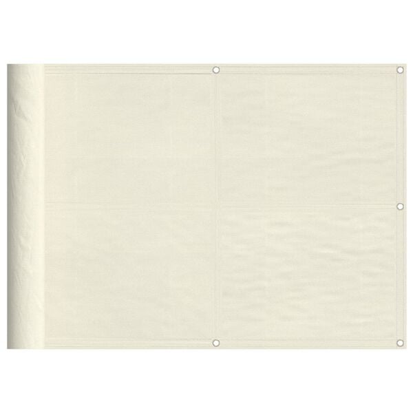 vidaXL Parvekesuoja kerma 75x700 cm 100% polyesteri Oxford kangas