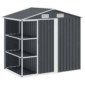 vidaXL Puutarhavaja telineell&auml; antrasiitti 205x130x183 cm rauta