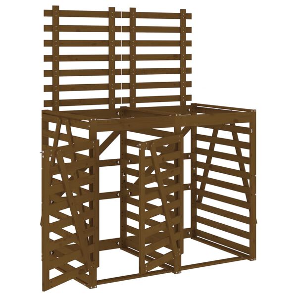 vidaXL Kahden roska-astian vaja hunajanruskea t&auml;ysi m&auml;nty