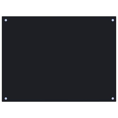 vidaXL Keittiön roiskesuoja musta 80x60 cm karkaistu lasi