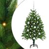 vidaXL Joulukuusi 150 LED-valoilla jalustalla Vihre&auml; 120 cm PE