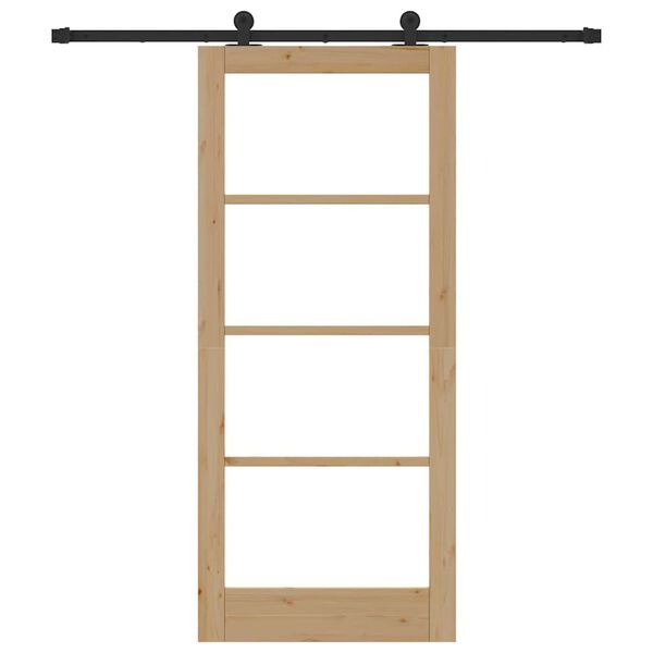 vidaXL Liukuovi ORKDAL Luonnollinen ja musta 86 x 198,5 cm