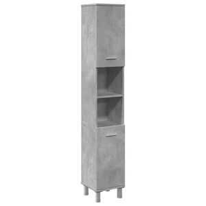 vidaXL Kylpyhuonekaappi betoninharmaa 30x30x179 cm lastulevy