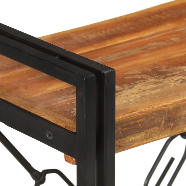 vidaXL 3-tasoinen kirjahylly 90x30x80 cm t&auml;ysi kierr&auml;tetty puu