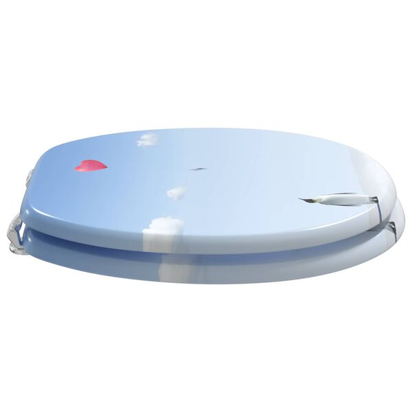 vidaXL WC-istuin Sininen 44 x 38 cm MDF-levy