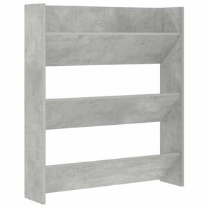 vidaXL Sein&auml;kenk&auml;kaappi betoninharmaa 80x18x90 cm lastulevy