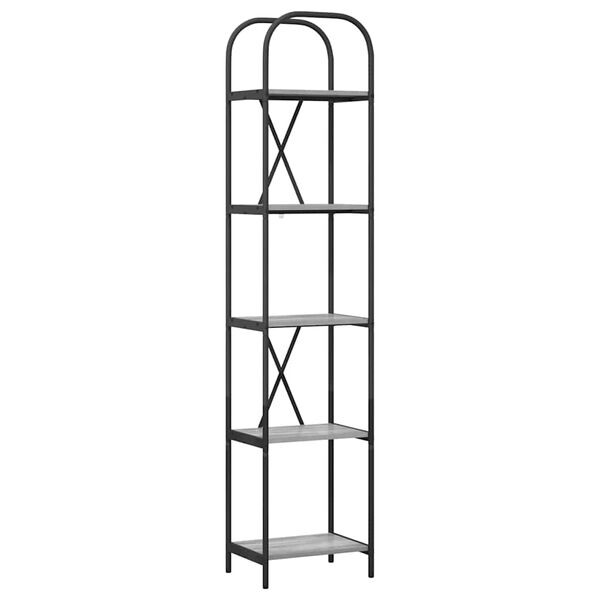 vidaXL Kirjahylly Harmaa Sonoma 40 x 30 x 183 cm Tekninen puu