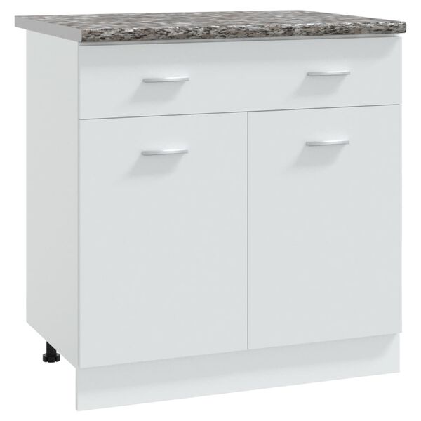 vidaXL Keitti&ouml;n ty&ouml;taso harmaa graniittikuvio 80x60x2,8 cm lastulevy