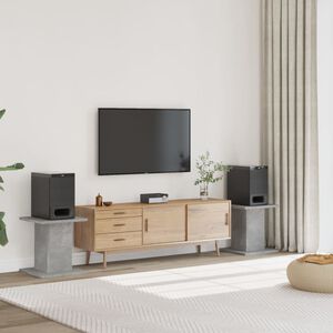 vidaXL Kaiutintelineet 2 kpl betoninharmaa 30x30x40 cm tekninen puu