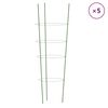 vidaXL Puutarhan kasvituet 4 rengasta 5 kpl vihre&auml; 90 cm ter&auml;s